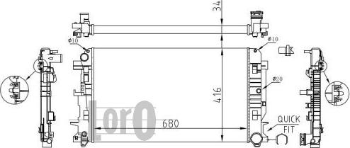 ABAKUS 054-017-0035 - Radiators, Motora dzesēšanas sistēma onlydrive.pro