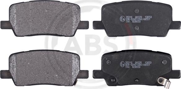 A.B.S. 35316 - Brake Pad Set, disc brake onlydrive.pro