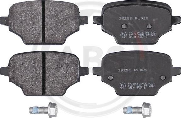 A.B.S. 35258 - Brake Pad Set, disc brake onlydrive.pro