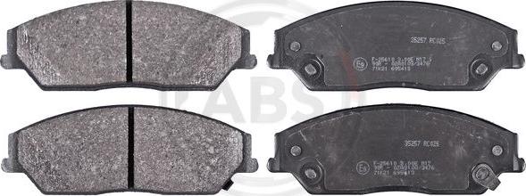 A.B.S. 35257 - Brake Pad Set, disc brake onlydrive.pro