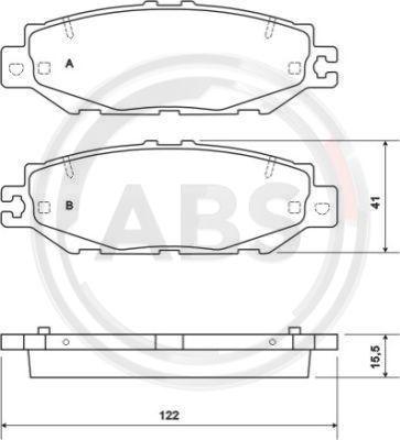 A.B.S. 36922 - Bremžu uzliku kompl., Disku bremzes onlydrive.pro