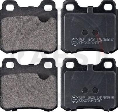 A.B.S. 36694 - Brake Pad Set, disc brake onlydrive.pro