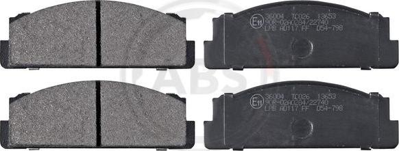 A.B.S. 36004 - Brake Pad Set, disc brake onlydrive.pro