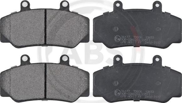 A.B.S. 36177 - Brake Pad Set, disc brake onlydrive.pro