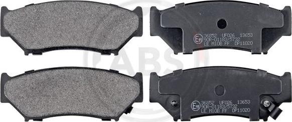 A.B.S. 36852 - Brake Pad Set, disc brake onlydrive.pro