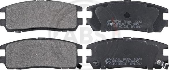 A.B.S. 36794 - Brake Pad Set, disc brake onlydrive.pro