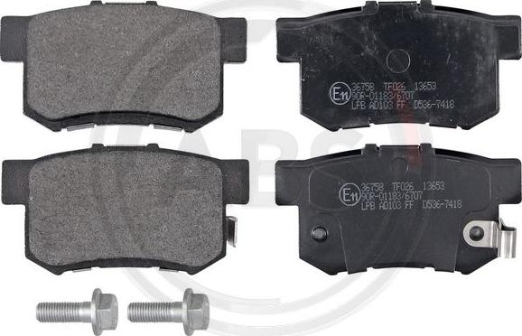 A.B.S. 36758 - Brake Pad Set, disc brake onlydrive.pro