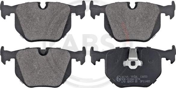 A.B.S. 36715 - Brake Pad Set, disc brake onlydrive.pro