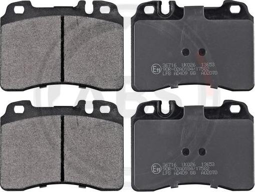 A.B.S. 36716 - Brake Pad Set, disc brake onlydrive.pro