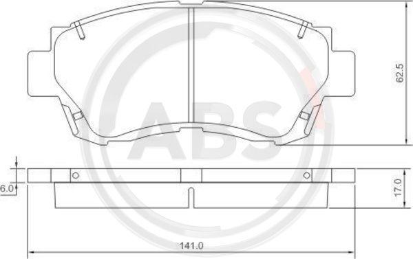 A.B.S. 36713 - Piduriklotsi komplekt,ketaspidur onlydrive.pro