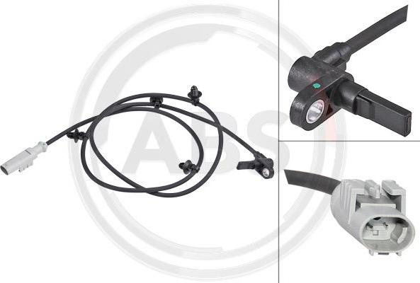 A.B.S. 30164 - Sensor, wheel speed onlydrive.pro