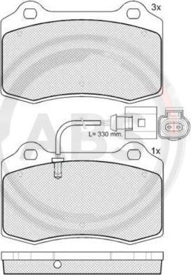 A.B.S. 38592 - Brake Pad Set, disc brake onlydrive.pro