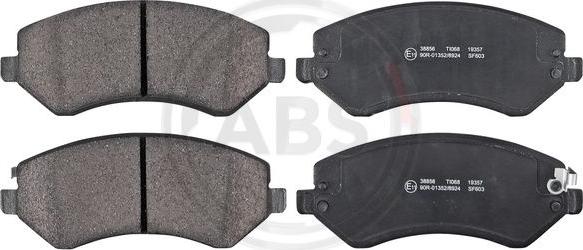 A.B.S. 38856 - Brake Pad Set, disc brake onlydrive.pro