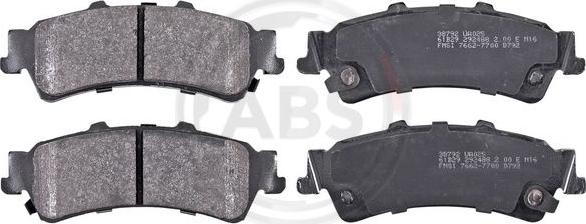 A.B.S. 38792 - Brake Pad Set, disc brake onlydrive.pro