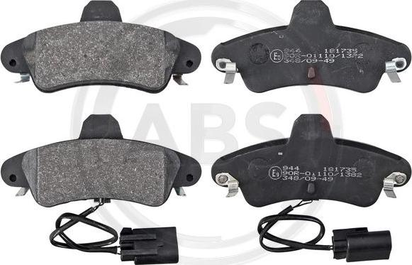 A.B.S. 37498 - Brake Pad Set, disc brake onlydrive.pro