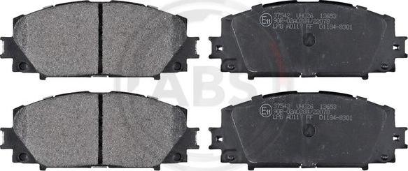 A.B.S. 37542 - Brake Pad Set, disc brake onlydrive.pro