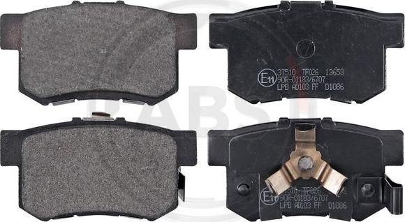 A.B.S. 37510 - Brake Pad Set, disc brake onlydrive.pro