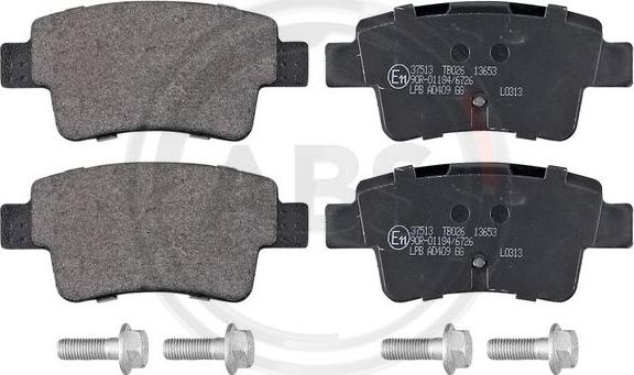 A.B.S. 37513 - Brake Pad Set, disc brake onlydrive.pro