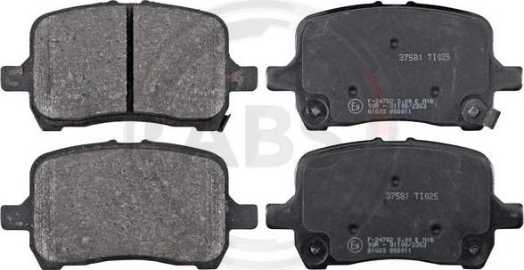 A.B.S. 37581 - Brake Pad Set, disc brake onlydrive.pro