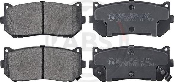 A.B.S. 37045 - Brake Pad Set, disc brake onlydrive.pro