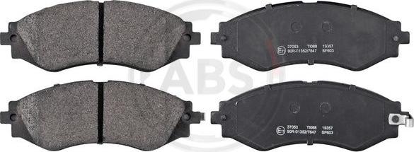 A.B.S. 37053 - Brake Pad Set, disc brake onlydrive.pro