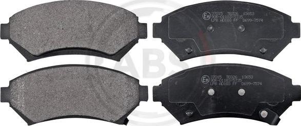 A.B.S. 37015 - Brake Pad Set, disc brake onlydrive.pro