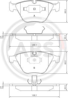 A.B.S. 37346 - Brake Pad Set, disc brake onlydrive.pro