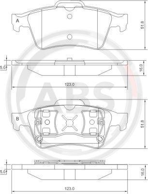A.B.S. 37216 - Brake Pad Set, disc brake onlydrive.pro