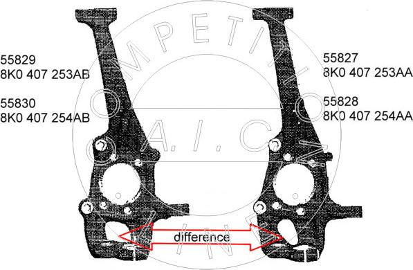 AIC 55827 - Поворотный кулак, подвеска колеса onlydrive.pro