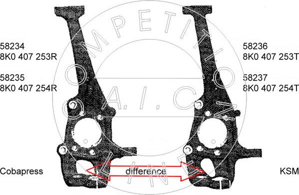 AIC 58236 - Steering Knuckle, wheel suspension onlydrive.pro