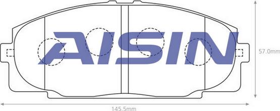 AISIN A1N050 - Brake Pad Set, disc brake onlydrive.pro