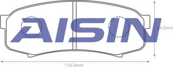 AISIN A2N012 - Brake Pad Set, disc brake onlydrive.pro