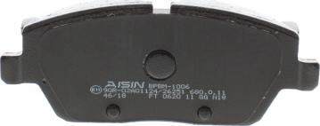 AISIN BPBM-1006 - Тормозные колодки, дисковые, комплект onlydrive.pro