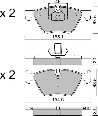 AISIN BPBM-1007 - Piduriklotsi komplekt,ketaspidur onlydrive.pro