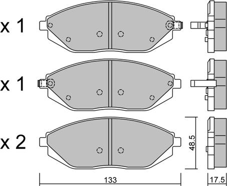 AISIN BPDO-1004 - Brake Pad Set, disc brake onlydrive.pro