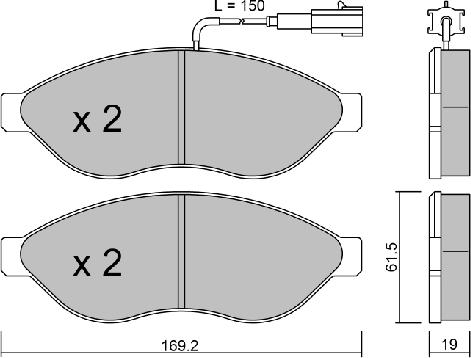 AISIN BPFI-1040 - Brake Pad Set, disc brake onlydrive.pro