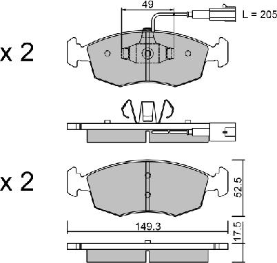 AISIN BPFI-1007 - Bremžu uzliku kompl., Disku bremzes onlydrive.pro