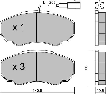 AISIN BPFI-1010 - Stabdžių trinkelių rinkinys, diskinis stabdys onlydrive.pro