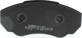 AISIN BPFI-1010 - Stabdžių trinkelių rinkinys, diskinis stabdys onlydrive.pro