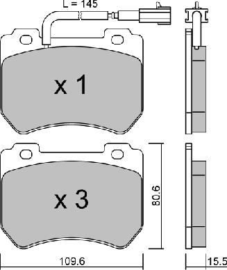 AISIN BPFI-1034 - Brake Pad Set, disc brake onlydrive.pro