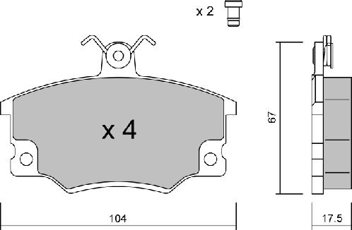 AISIN BPFI-1038 - Brake Pad Set, disc brake onlydrive.pro