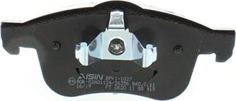 AISIN BPFI-1027 - Bremžu uzliku kompl., Disku bremzes onlydrive.pro