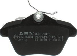 AISIN BPFI-2005 - Brake Pad Set, disc brake onlydrive.pro