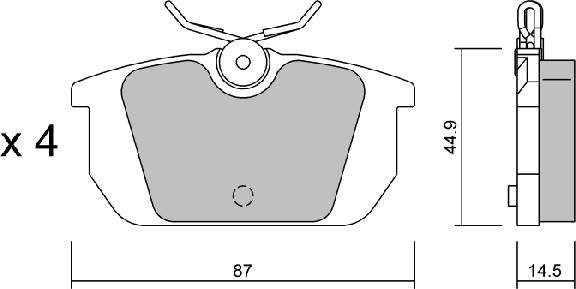 AISIN BPFI-2007 - Brake Pad Set, disc brake onlydrive.pro