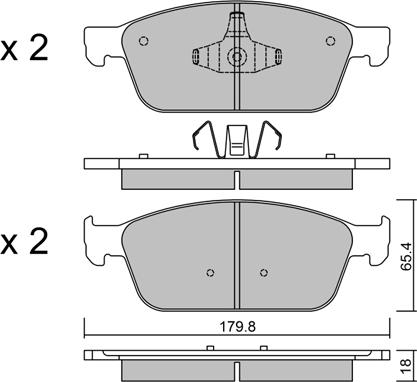 FORD 2433781 - Bremžu uzliku kompl., Disku bremzes onlydrive.pro