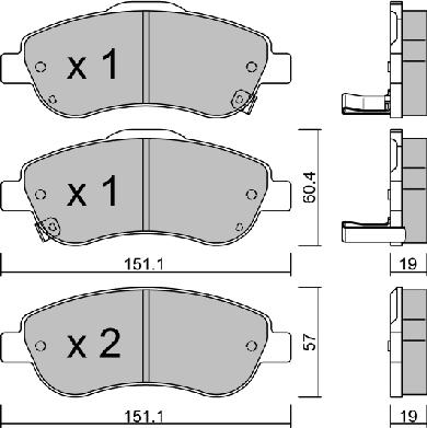 AISIN BPHO-1005 - Brake Pad Set, disc brake onlydrive.pro