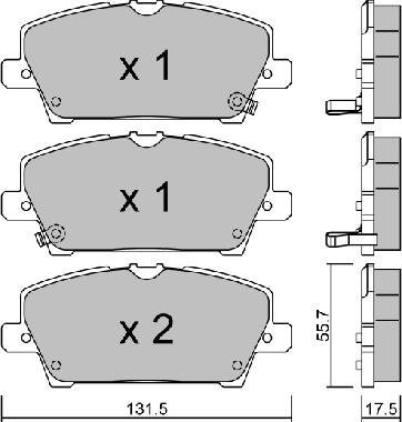 AISIN BPHO-1003 - Piduriklotsi komplekt,ketaspidur onlydrive.pro