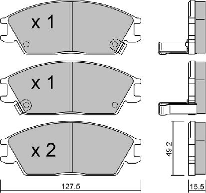 AISIN BPHY-1904 - Brake Pad Set, disc brake onlydrive.pro