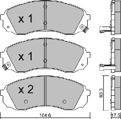 AISIN BPHY-1009 - Brake Pad Set, disc brake onlydrive.pro