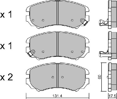 AISIN BPHY-1001 - Bremžu uzliku kompl., Disku bremzes onlydrive.pro